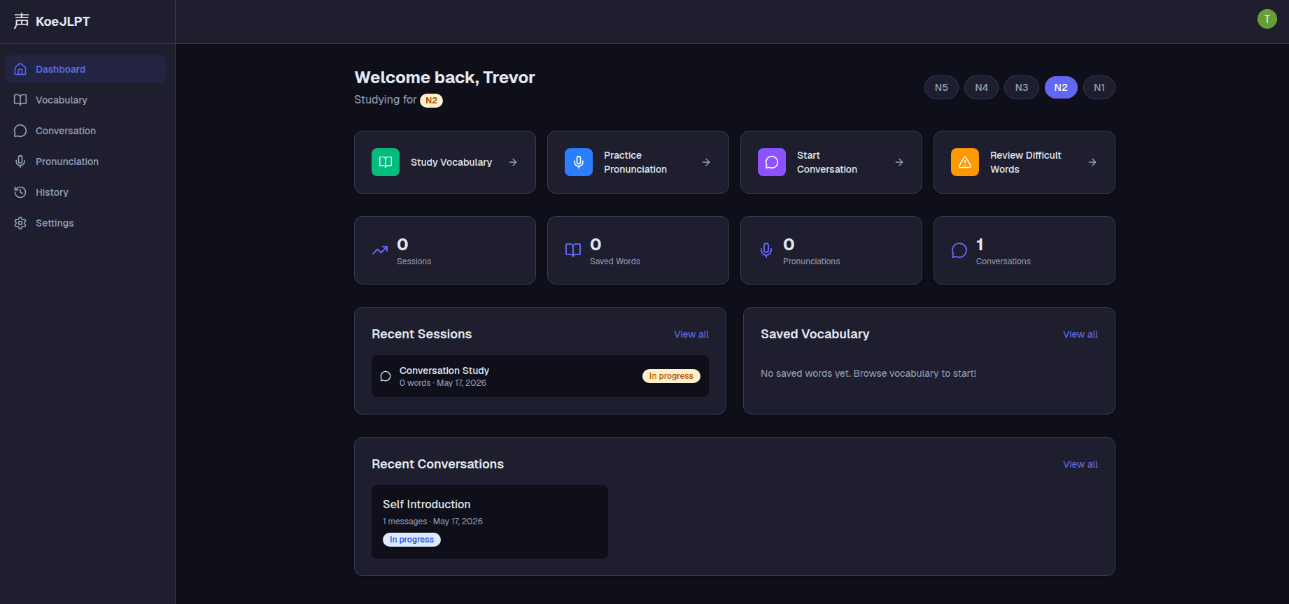 Study Dashboard